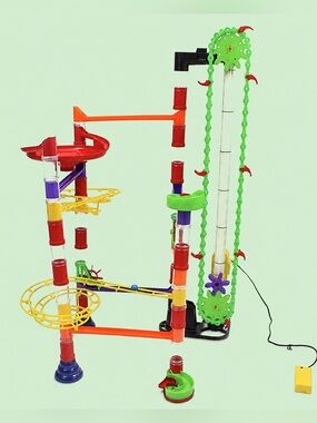 KIDS Quercetti Marble Run with Motorized Elevator, 177 Pieces‎